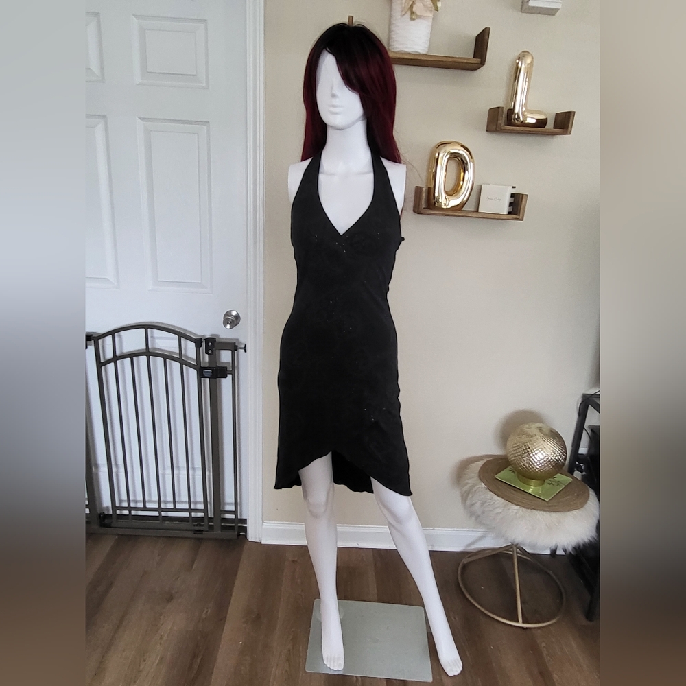 Elegant Sparkly Black Sleeveless Dress